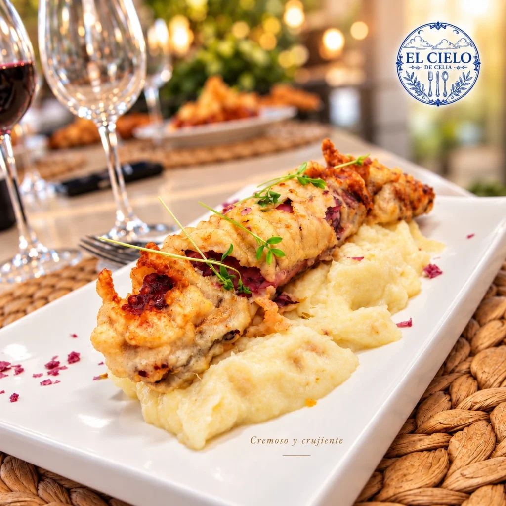 Pulpo con puré de batata