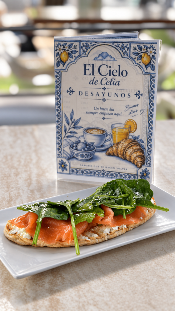 Salmón ahumado, queso crema y guacamole